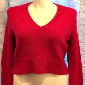 Boden Vibrant Red V-Neck Sweater